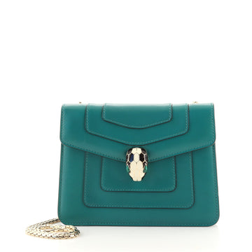 Bvlgari Serpenti Forever Square Shoulder Bag Leather Small