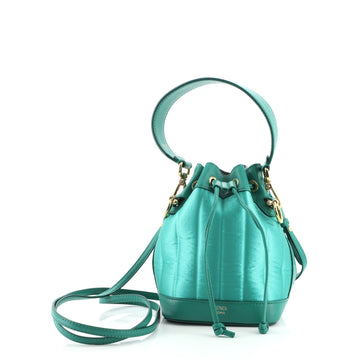 Fendi Mon Tresor Bucket Bag Vertical Quilted Satin Mini
