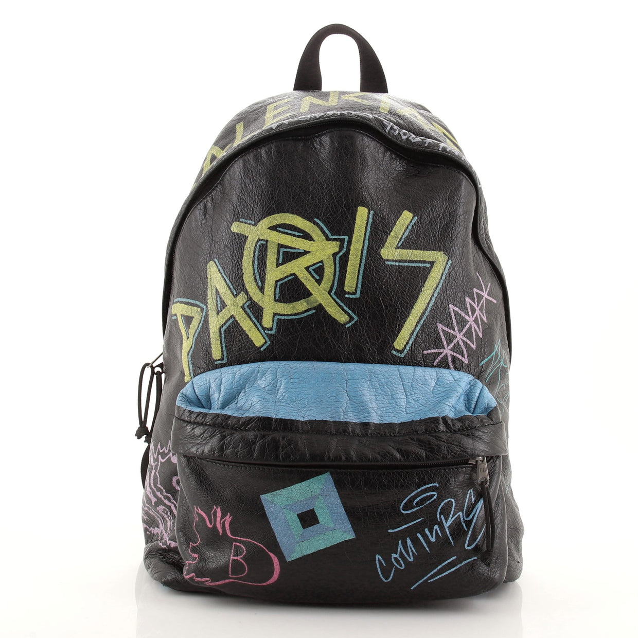 Balenciaga Explorer Graffiti Backpack Leather Large Black 9807830