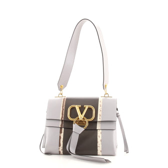 Valentino VRing Shoulder Bag Printed Leather Small