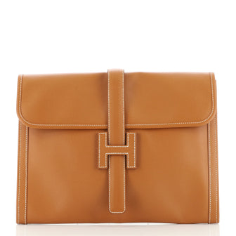 Hermes Jige Clutch Courchevel GM