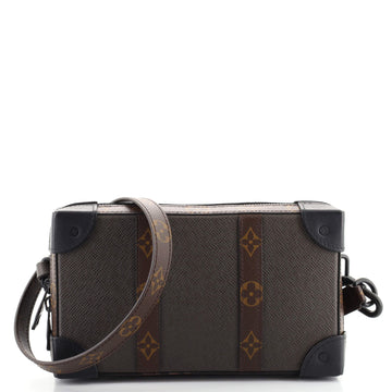 Louis Vuitton Soft Trunk Wallet Taiga Leather with Monogram Canvas