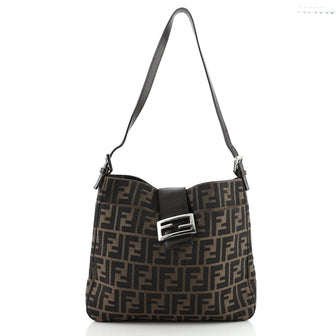 Fendi Vintage Shoulder Bag Zucca Canvas Medium