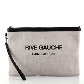 Saint Laurent Rive Gauche Pouch Canvas