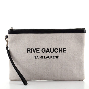 Saint Laurent Rive Gauche Pouch Canvas