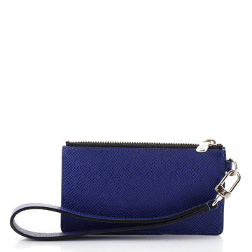 Louis Vuitton Wristlet Coin Card Holder Taiga Leather