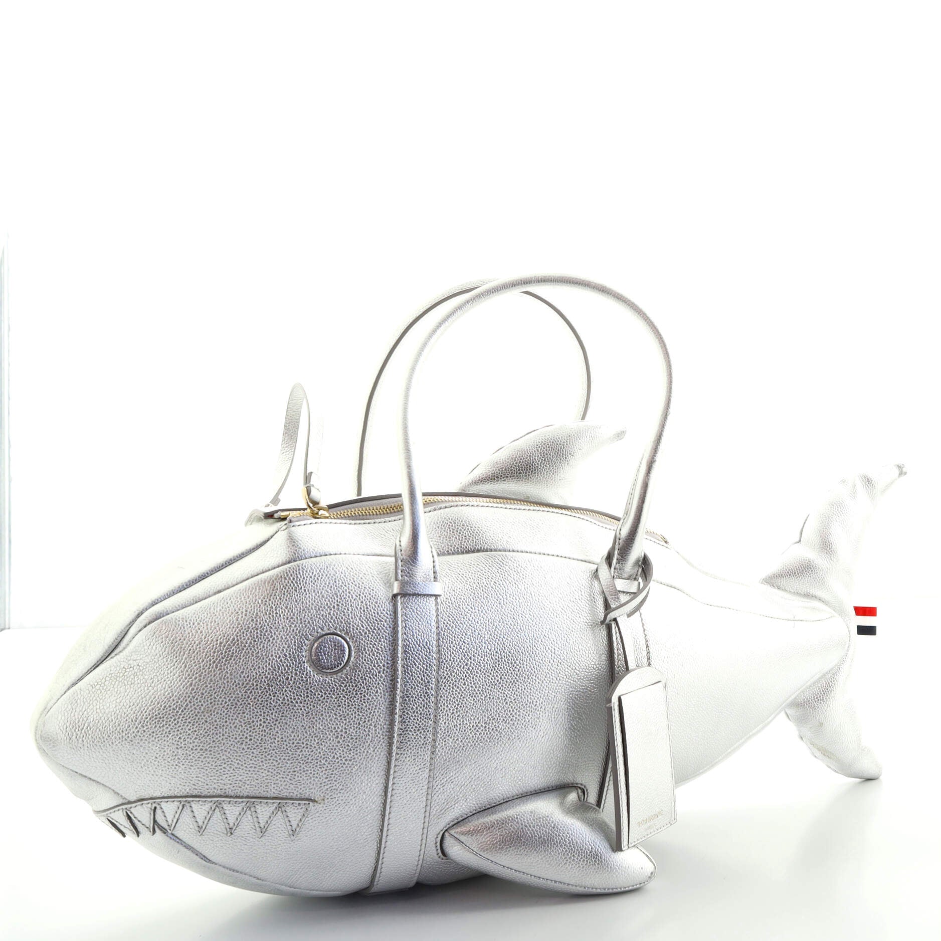 Thom Browne Shark Bag Leather Large Metallic 9808765