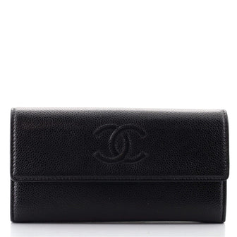Chanel Trifold CC Wallet Caviar Long