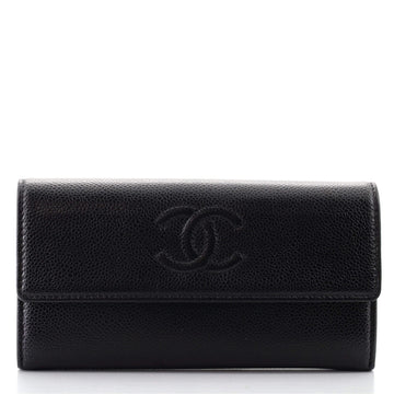 Chanel Trifold CC Wallet Caviar Long