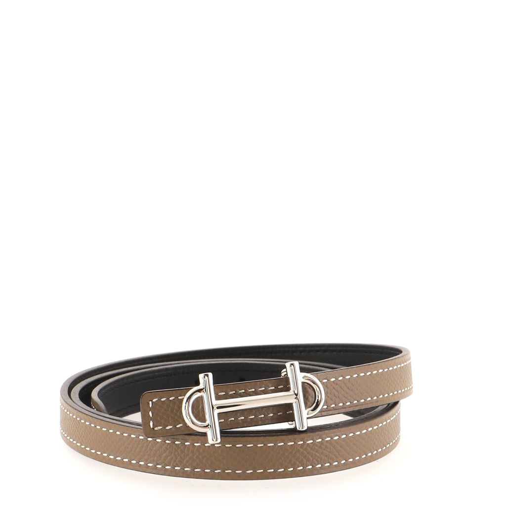 Hermes Gamma Reversible Belt Leather Thin 80 98087