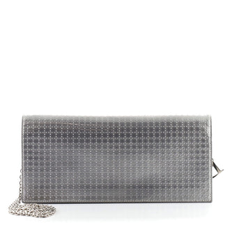 Christian Dior Lady Dior Croisiere Chain Wallet Micro Cannage Metallic Calfskin