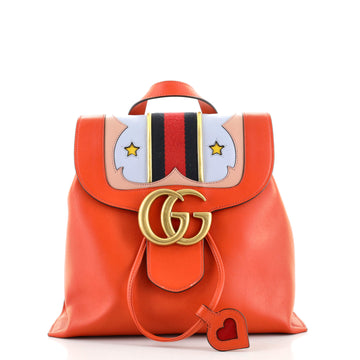 Gucci Web Heart GG Marmont Backpack Leather