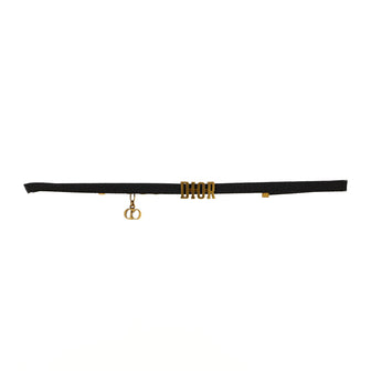 Christian Dior Dior Choker Necklace Grosgrain Ribbon and Metal
