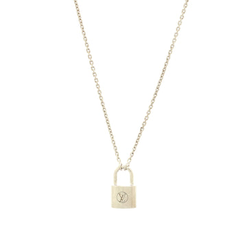 Louis Vuitton Lockit Pendant Necklace Sterling Silver