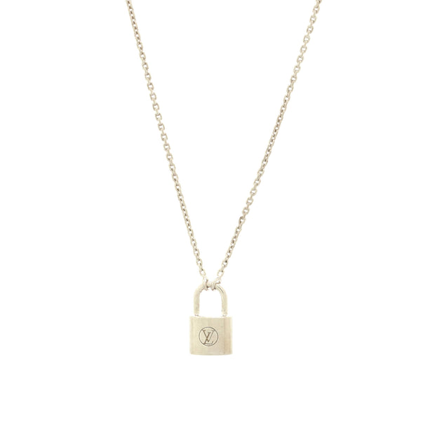 Louis Vuitton Lockit Pendant Necklace - Sterling Silver Pendant Necklace,  Necklaces - LOU802565