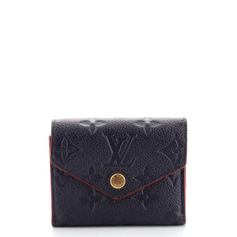 Louis Vuitton Zoe Wallet Monogram Empreinte Leather Blue 981475