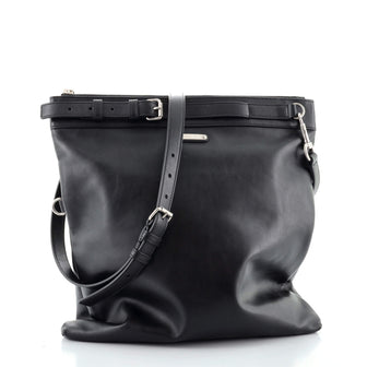 Saint Laurent ID Flat Messenger Bag Leather Medium