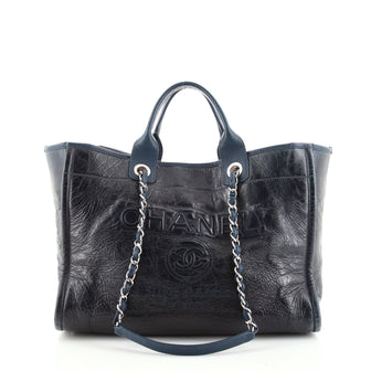Chanel Deauville Tote Glazed Calfskin Large