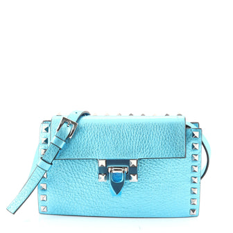 Valentino Rockstud Flip Lock Flap Bag Leather Small