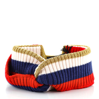 Gucci Sylvie Web Headband Knit Wool Blend