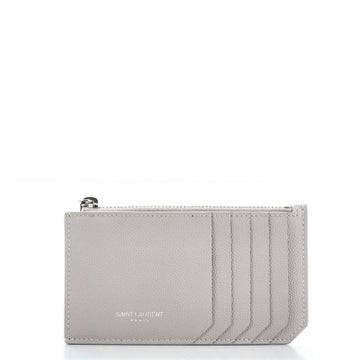 Saint Laurent Fragment Zip Card Holder Leather
