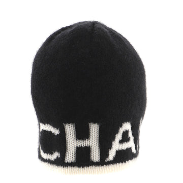 Chanel Logo Letters Beanie Cashmere and Wool with Silk