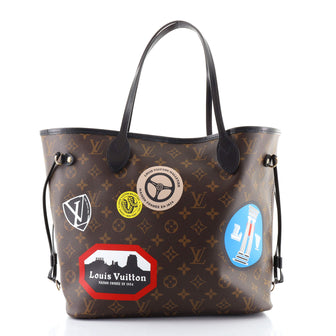 Louis Vuitton Neverfull NM Tote Limited Edition World Tour Monogram Canvas MM