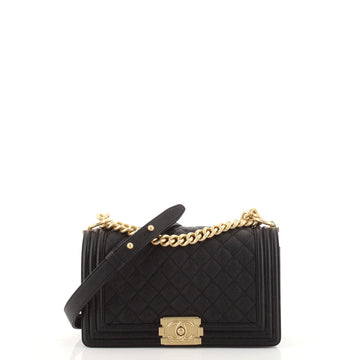 Chanel Boy Flap Bag Quilted Caviar Old Medium
