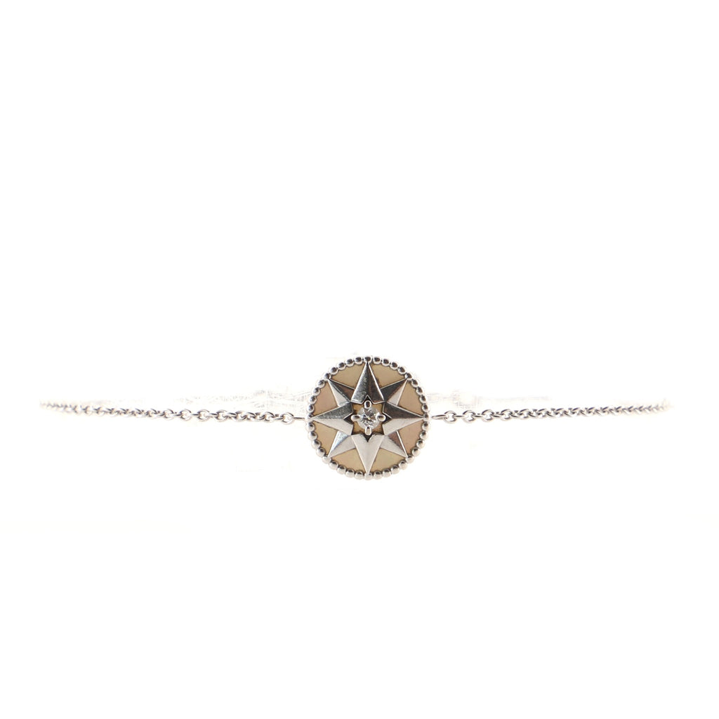 Rose Des Vents Bracelet 18K White Gold, Diamonds, Mother-of-Pearl