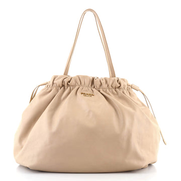 Prada Drawstring Tote Soft Calf Large