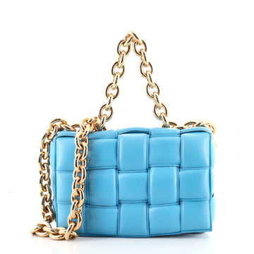 Bottega Veneta Cassette Chain Crossbody Bag Padded Maxi Intrecciato Leather