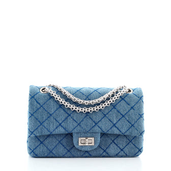 Chanel Reissue 2.55 Flap Bag Quilt Printed Denim 225