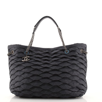 Chanel CC Shopping Tote Scale Effect Denim Medium