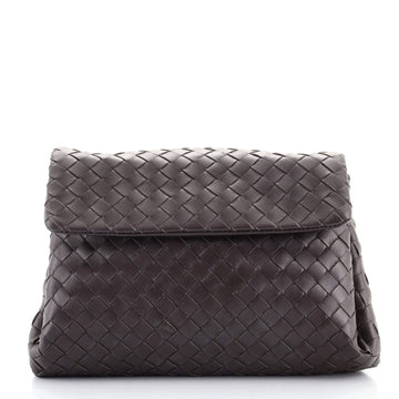 Bottega Veneta Compartment Flap Clutch Intrecciato Nappa Medium