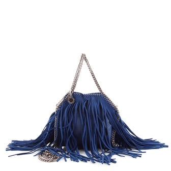 Stella McCartney Falabella Fringe Fold Over Crossbody Bag Shaggy Deer Tiny