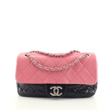 Chanel Bicolor CC Chain Flap Bag Quilted Lambskin Medium