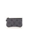 Louis Vuitton Trio Messenger Key Pouch Reverse Monogram Eclipse Canvas Blue  1769272