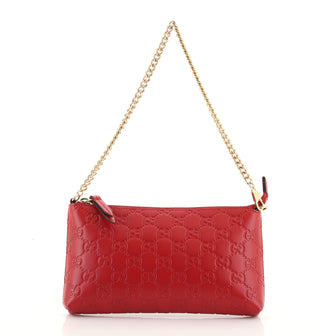 Gucci Chain Wristlet Wallet Guccissima Leather