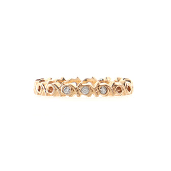 Tiffany & Co. Paloma Picasso Graffiti Love and Kisses Ring 18K Rose Gold with Diamonds