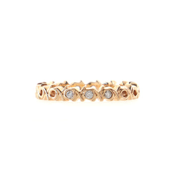 Tiffany & Co. Paloma Picasso Graffiti Love and Kisses Ring 18K Rose Gold with Diamonds