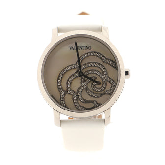 Valentino Rose Quartz Watch Stainless Steel with Mother of Pearl and Diamond Dial 36