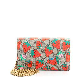 Gucci Chain Wallet Printed GG Coated Canvas
