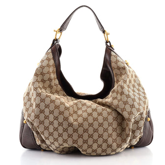 Gucci Jockey Hobo GG Canvas Large