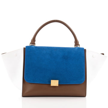 Celine Tricolor Trapeze Suede Medium