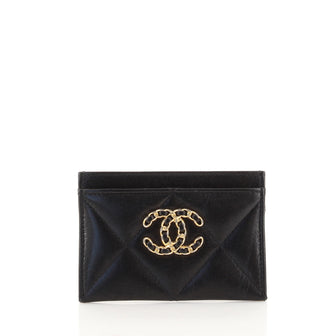Chanel 19 Card Holder Quilted Lambskin