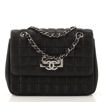Chanel CC Lock Bubble Flap Bag Quilted Iridescent Calfskin Mini