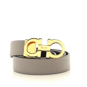 Salvatore Ferragamo Gancini Belt Leather Thin