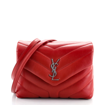 Saint Laurent LouLou Shoulder Bag Matelasse Chevron Leather Toy