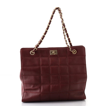 Chanel Chocolate Bar Tote Quilted Leather Medium