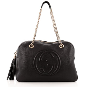 Gucci Soho Chain Zipped Shoulder Bag Leather Medium